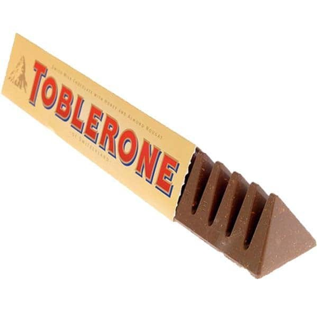 Швейцарский молочный шоколад TOBLERONE с медом и миндальной нугой, 100 ...