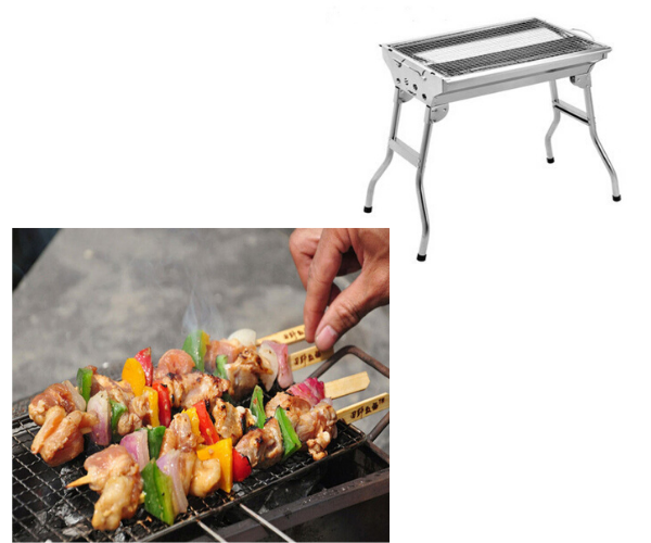 Складаний барбекю гриль складаний гриль з нержавіючої сталі BBQ Grill 2051 48х34х59 cm - зображення 7