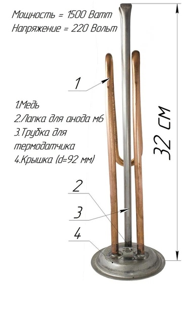 ТЭН для бойлера №33 - Фото 1 ТЭН для бойлера №33 - изображение 1