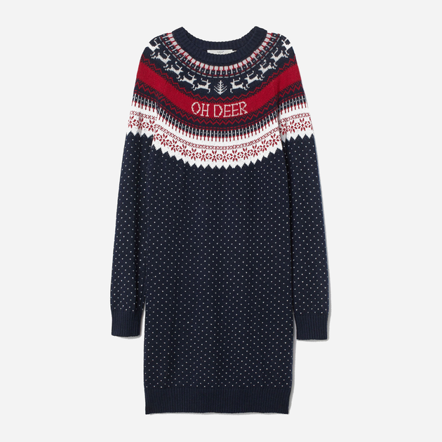 Акція на Сукня коротка жіноча H&M 6958568dlog XS Темно-синя від Rozetka