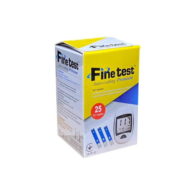 Тест-смужки Файнтест для глюкометра Finetest Avto-coding Premium Infopia 25 шт. - зображення 2