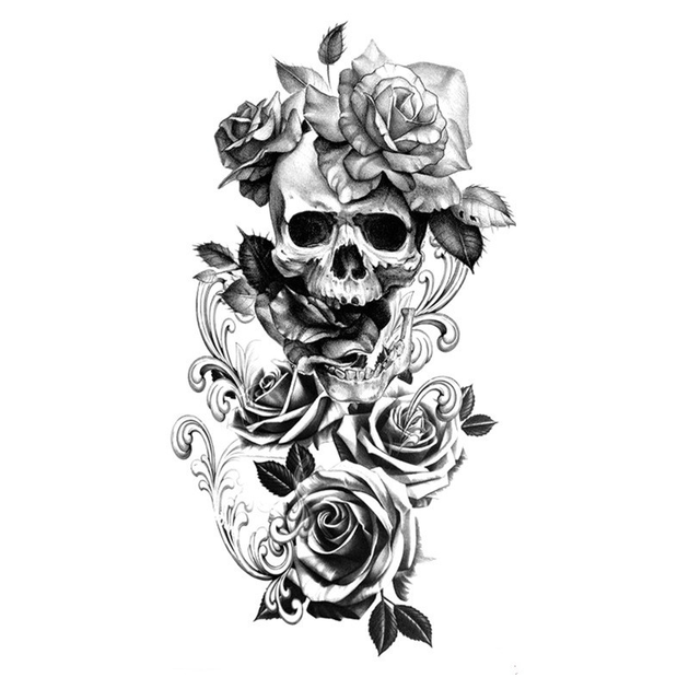 Значение татуировки череп с розой
