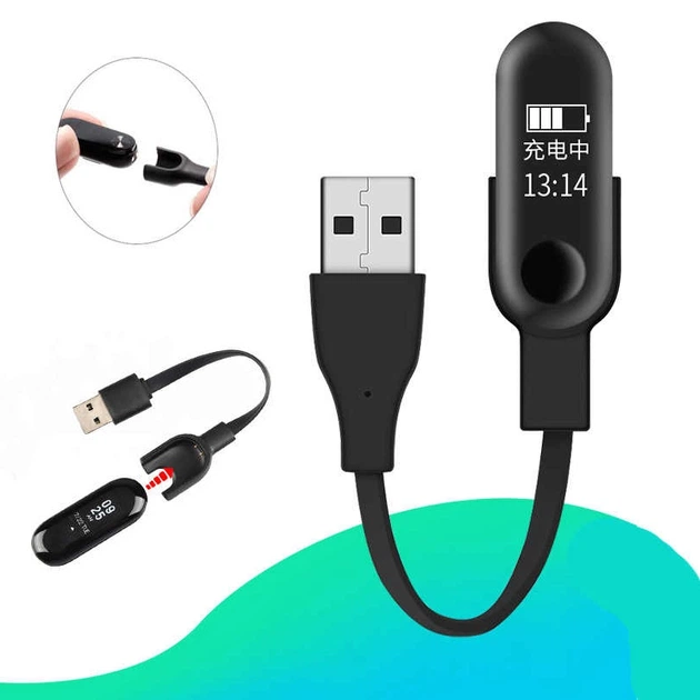 Кабель USB Mi Band 3 Cable Чёрный для зарядки фитнес браслетов - изображение 2