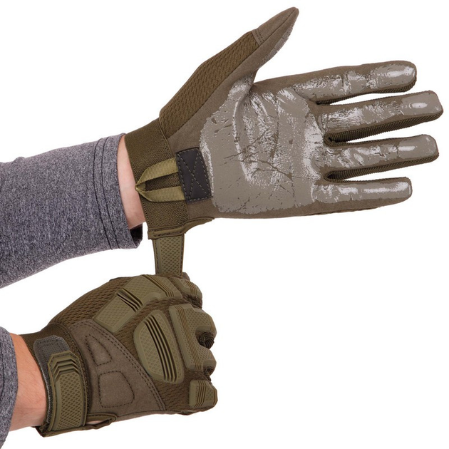 Перчатки тактические с закрытыми пальцами SP-Sport BC-8799 размер L Оливковый - зображення 2