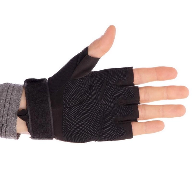 Тактичні рукавички з відкритими пальцями BLACKHAWK BC-4380 розмір L чорний - зображення 2