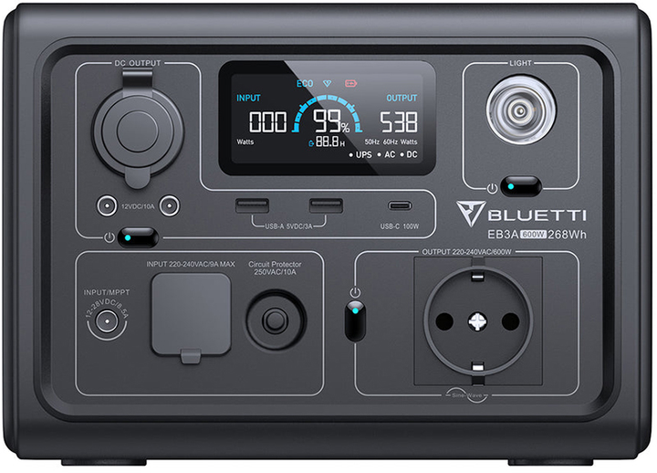 Зарядна станція Bluetti EB3A / 600 Вт / 268 Вт⋅год / LiFePO4 (PB930784) - зображення 4