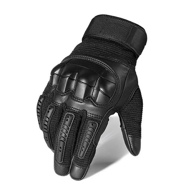 Перчатки тактические Primo Profi полнопалые, сенсорные, размер L - Black Primo черный - изображение 2