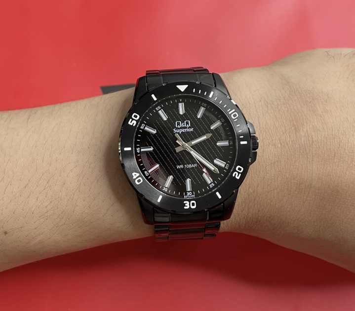 Чоловічий годинник Q&Q Superior S372J402Y Чорний – купити онлайн
