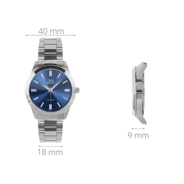 Мужские часы Q&Q Superior S392J212Y Синие с серебристым 12 ч - изображение 7