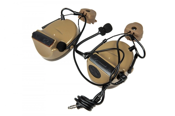 Навушники активні з комунікатором Z-Tactical Z152 CII Headset with Adapter for Helmets Dark Earth - зображення 1