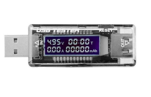 USB тестер 5В 3A QC2.0/QC3.0 Black - Фото 1 USB тестер 5В 3A QC2.0/QC3.0 Black - зображення 1