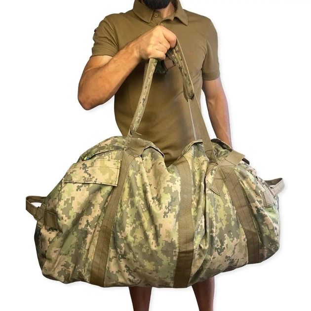 Сумка баул тактичний військовий рюкзак 70 л Піксель - зображення 2