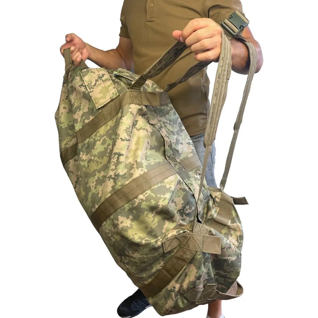 Сумка баул тактичний військовий рюкзак 110 л Піксель - зображення 1
