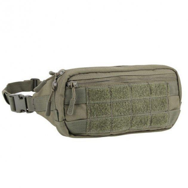 Тактическая сумка-бананка Mil-tec Fanny Pack Molle ВСУ (ЗСУ) 13512501 6652 23,5х6х12 см олива TR_779 - изображение 1