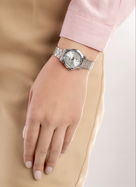 Женские часы Casio LTP-V004D-7B2UDF Серебристые с секундной стрелкой - изображение 5