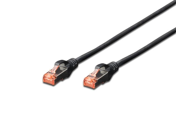 Патч-корд DIGITUS CAT 6 S-FTP, 2м, AWG 27/7, LSZH, чорний - Фото 2 Патч-корд DIGITUS CAT 6 S-FTP, 2м, AWG 27/7, LSZH, чорний - зображення 2