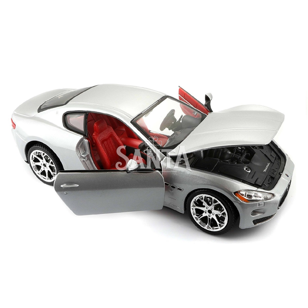 Машинка металева Maserati Grantourismo 2008 «Bburago» Мазераті срібло 8*19*6 см (18-22107) - Фото 3 Машинка металева Maserati Grantourismo 2008 «Bburago» Мазераті срібло 8*19*6 см (18-22107) - зображення 3