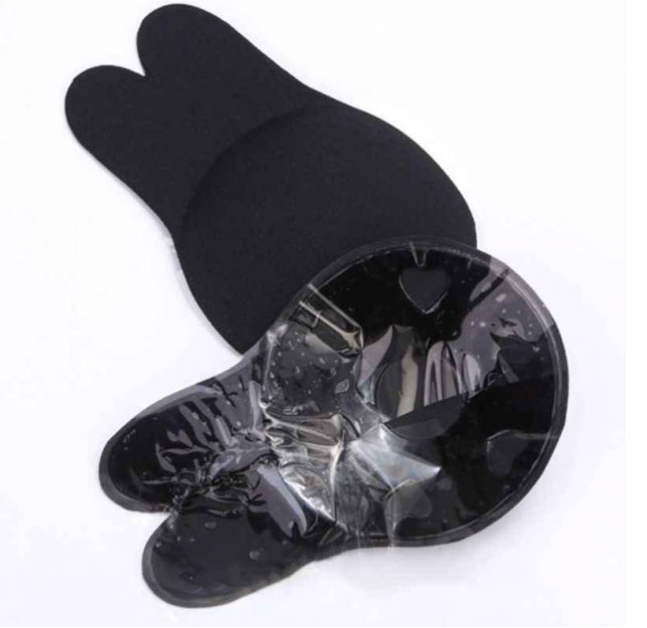 Наклейки с ушками для подтяжки груди Invisible Push up, черный (KG-3149) - изображение 2