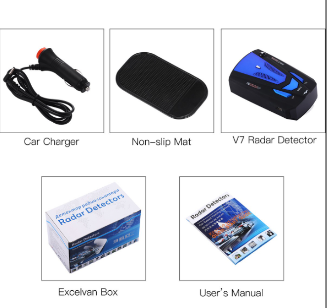 Детектор радиолокатора Антирадар Radar Detectors 360 full-band scanning (KG-1049) - изображение 5