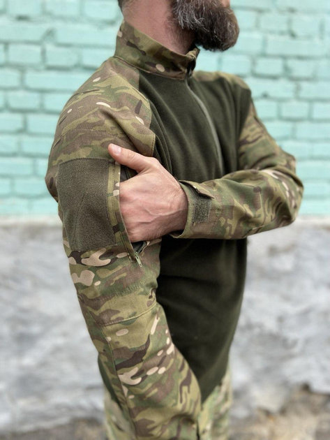 Військова форма Tactic, осінній теплий тактичний костюм (убакс на флісі + штани), мультикам 56 - зображення 2