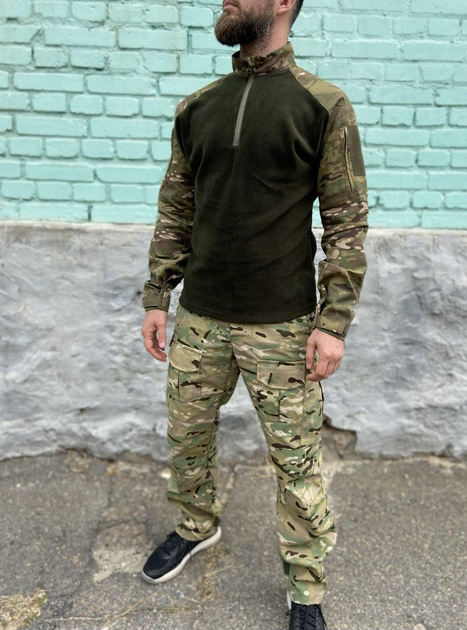 Військова форма Tactic, осінній теплий тактичний костюм (убакс на флісі + штани), мультикам 48 - изображение 1