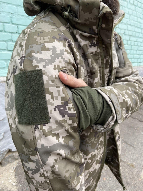 Військова куртка тактична утеплена Софт Шелл Піксель (Єврозима) 52-54(XL-XXL) - зображення 2