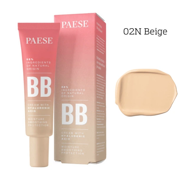 Тональный BB-крем Paese с гиалуроновой кислотой 02N Beige 30 мл (5902627620089) - Фото 1 Тональный BB-крем Paese с гиалуроновой кислотой 02N Beige 30 мл (5902627620089) - изображение 1