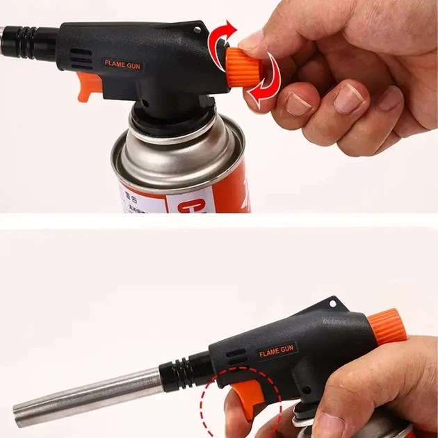 Туристична газова горілка для балона "Сyclone Flame Gun 930", газовий пальник з п'єзопідпалом (VS7005442) - изображение 7