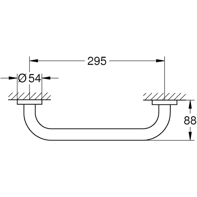 Поручень для ванної GROHE Essentials 349мм прямий метал хром 40421001 - зображення 2