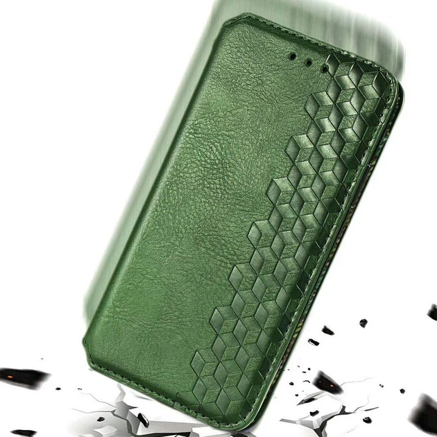 Чохол книжка GETMAN Cubic (PU) на Xiaomi Poco X3 NFC / Poco X3 Pro Зелений - Фото 2 Чохол книжка GETMAN Cubic (PU) на Xiaomi Poco X3 NFC / Poco X3 Pro Зелений - зображення 2