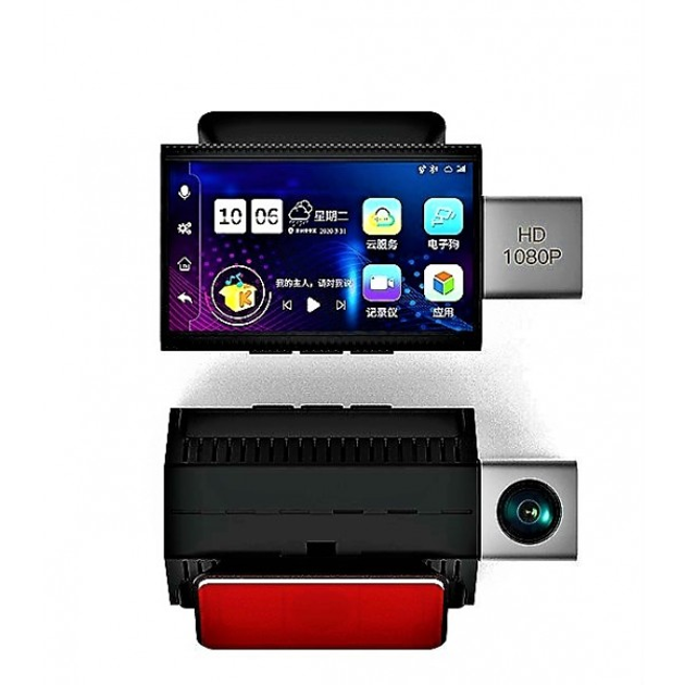 Відеореєстратор 3" 4G Sim GPS WIFI Android Bluetooth Hand Free Full HD DVR K11 Plus з камерою заднього виду - зображення 4