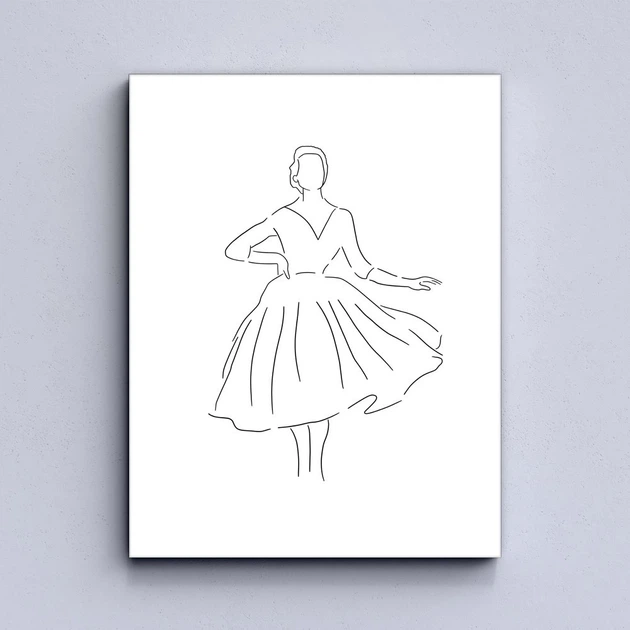 Модульна картина Холстович Skirts and Dresses 225х100 див. Інтер'єрна картина абстракція Спідниці сукні для вітальні, спальні, кухні, офісу, шоуруму, салона краси - зображення 5