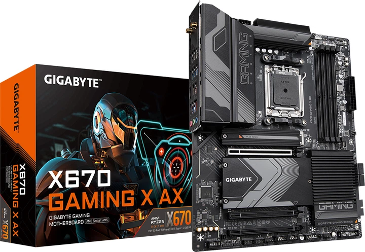 Материнська плата Gigabyte X670 Gaming X AX (sAM5, AMD X670, PCI-Ex16) - Фото 5 Материнська плата Gigabyte X670 Gaming X AX (sAM5, AMD X670, PCI-Ex16) - зображення 5