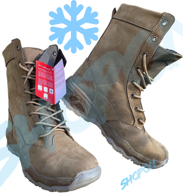 Берцы зимние ботинки тактические мужские, черевики тактичні чоловічі берці зимові, натуральна шкіра, размер 40, Bounce ar. MO-TW-1240, цвет койот - изображение 1