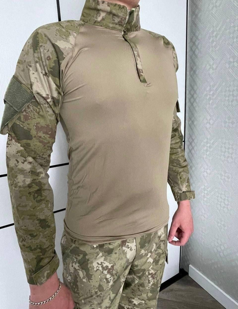Мужской армейский костюм мультикам для ВСУ (ЗСУ) Tactical тактическая форма убакс и брюки Турция S 6997 (SKU_4360609) - изображение 2
