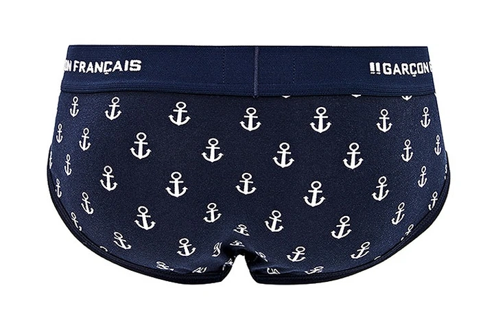 Труси сліпи Garcon Francais Slip18 чоловіча білизна бавовняна комфортна M Bleu ancres (3701195814683) - Фото 2 Труси сліпи Garcon Francais Slip18 чоловіча білизна бавовняна комфортна M Bleu ancres (3701195814683) - изображение 2