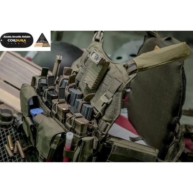 Плитоноска-тактический быстросъемный военный жилет YAKEDA MULTICAM с расширенной передней панелью Multicam VTME-6094A - изображение 11