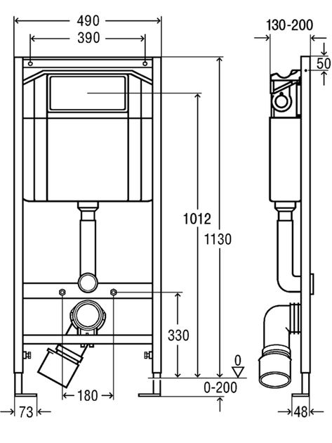 Інсталяція VIEGA Standard 2S 713386 + кнопка змиву Visign for Style 10 596323 - зображення 2