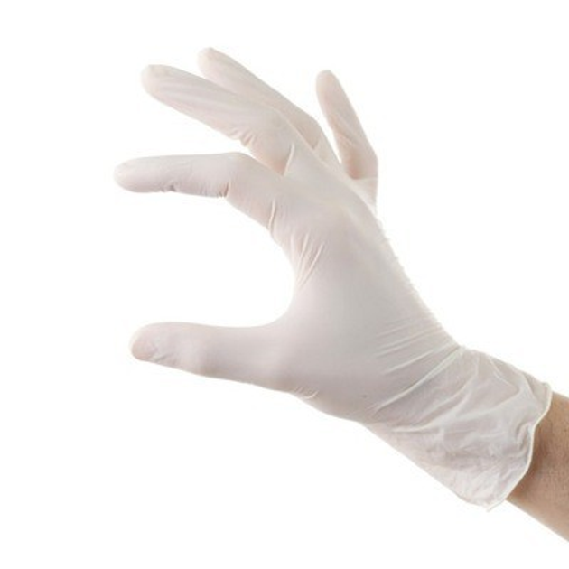 Латексні рукавички неопудрені MERCATOR MEDICAL розмір S білі 100 шт - зображення 1