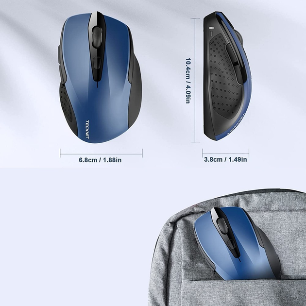 Беспроводная Bluetooth Мышь Tecknet M003 Blue - изображение 4