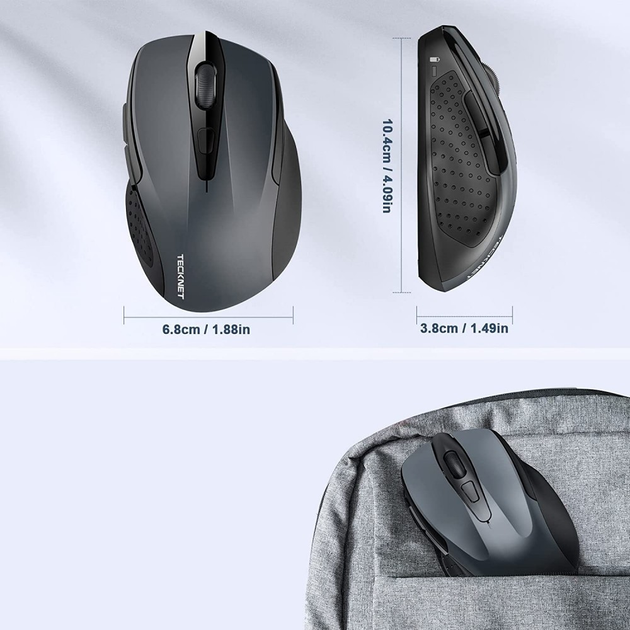 Беспроводная Bluetooth Мышь Tecknet M003 Grey - изображение 4
