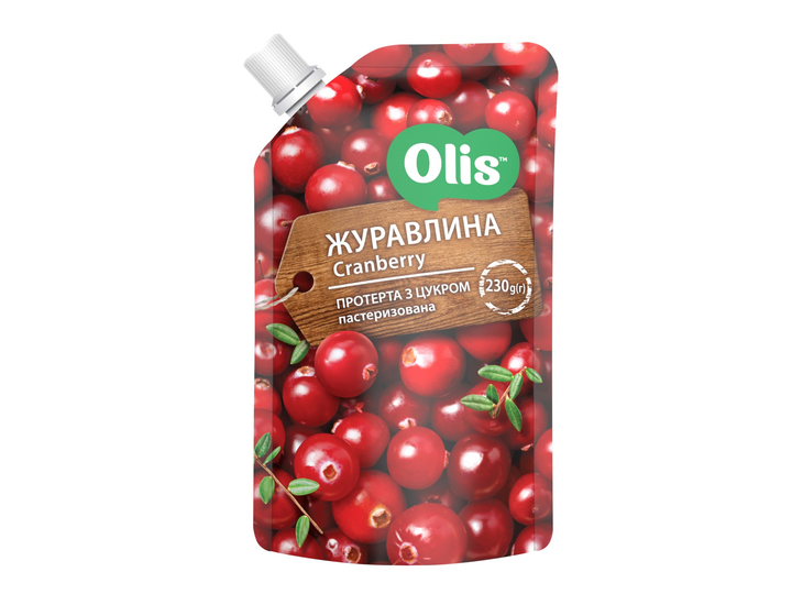 КЛЮКВА перетертая с сахаром ОЛІС 230г – ROZETKA | Купить КЛЮКВА ...