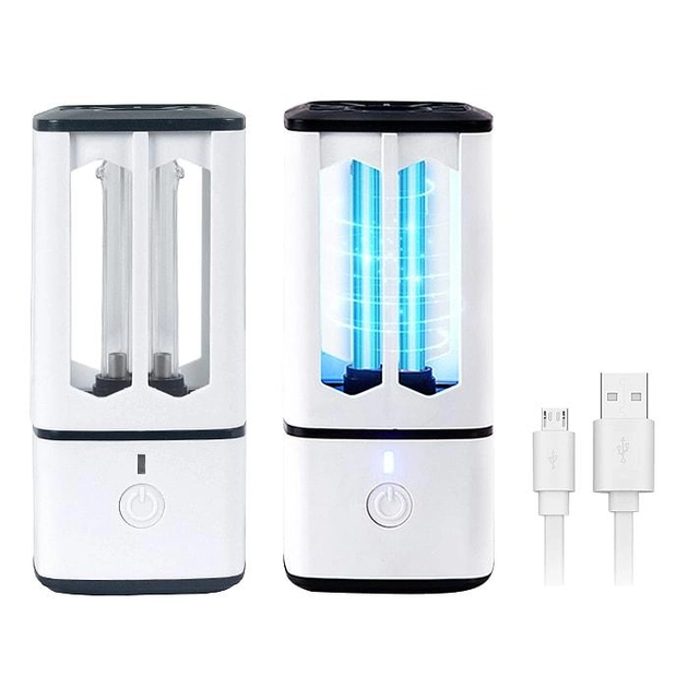 Портативная 2-в-1 ультрафиолетовая уф лампа + озоновая лампа Doctor-101 на аккумуляторе с USB для дома и автомобиля. Бактерицидная лампа - изображение 1
