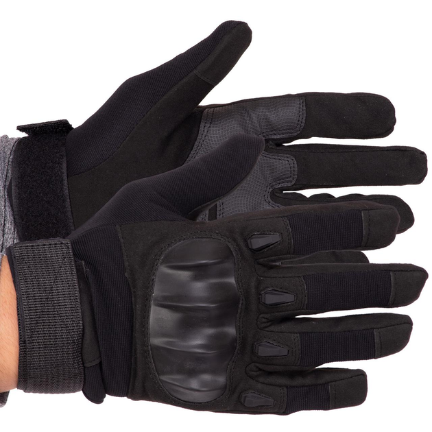 Рукавички тактичні із закритими пальцями Zelart 8790 розмір XL Black - зображення 1
