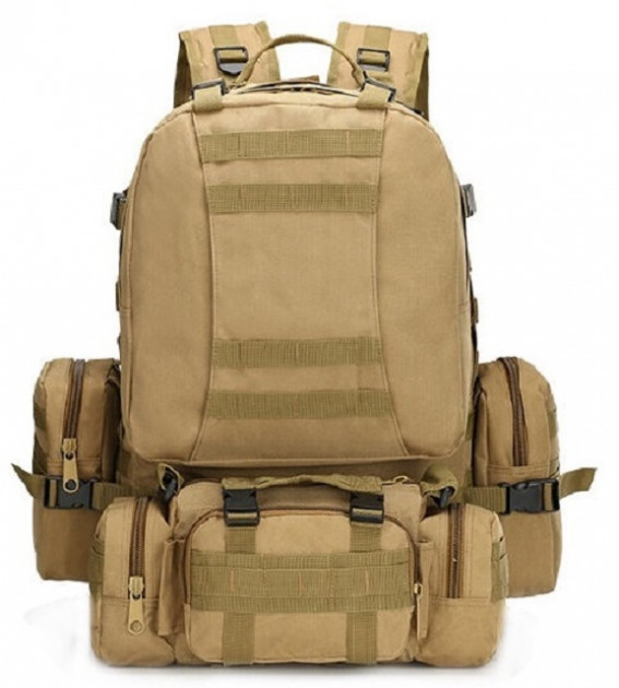 Рюкзак тактический с подсумками B08 койот, 55 л - изображение 1
