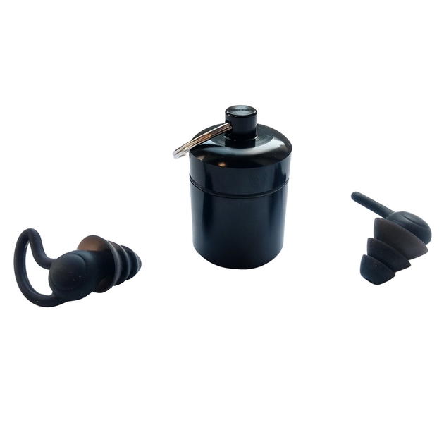 Пассивные беруши SILENTA Tactical ProPlugs для стрельбы в футляре 3 гребня SNR 33dB Black (A-12351) - изображение 8
