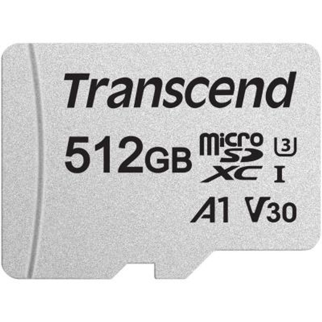 Карта памяти Transcend 512GB microSDXC Class 10 U3 (TS512GUSD300S-A) - изображение 2