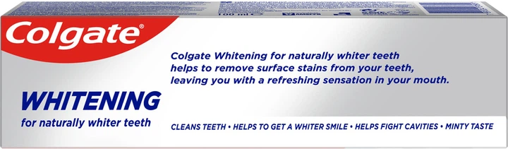 Зубна паста Colgate Відбілювальна 100 мл (7891024137895) - Фото 3 Зубна паста Colgate Відбілювальна 100 мл (7891024137895) - зображення 3