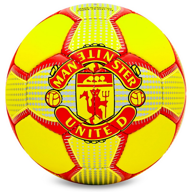 Мяч футбольный Manchester FB-0047-774 Ballonstar №5 Желто-красный ...