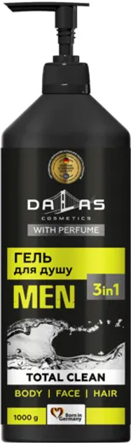 Акція на Чоловічий шампунь-гель для душу Dalas Total Clean 3в1 1000 г від Rozetka